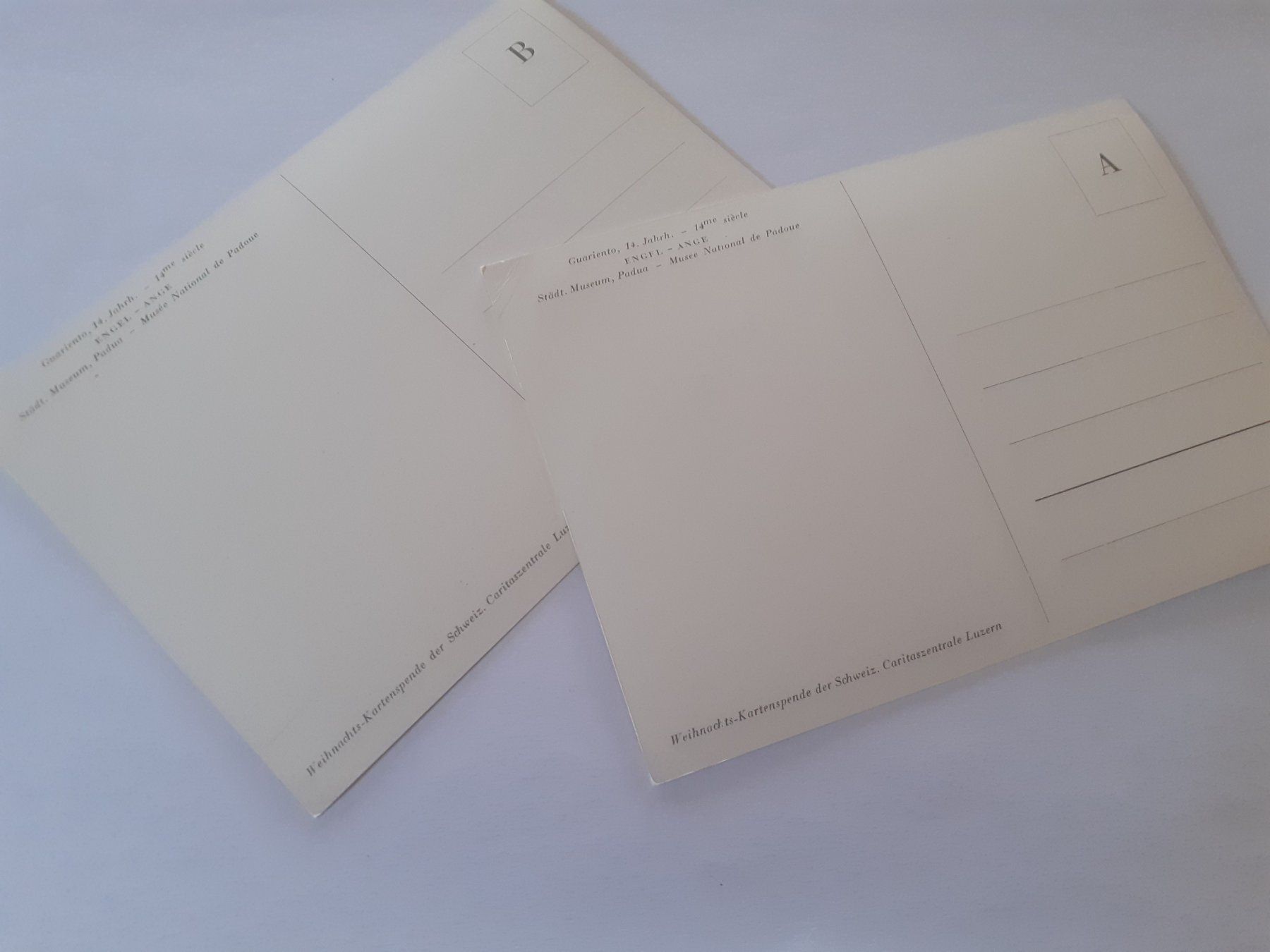 Cartoline postali: KUNST - GUARIENTO - 2 ENGEL - 2 ANGES - PADUA – Usato da Winterthur venduto da Ornyx7 1