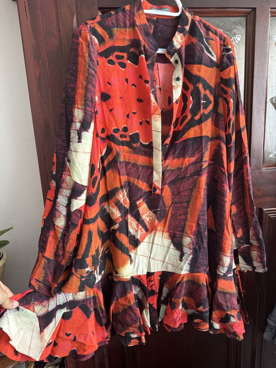 Vestiti: 100% Seide Kleid Tunika – Usato da Obfelden venduto da cesarina10 1