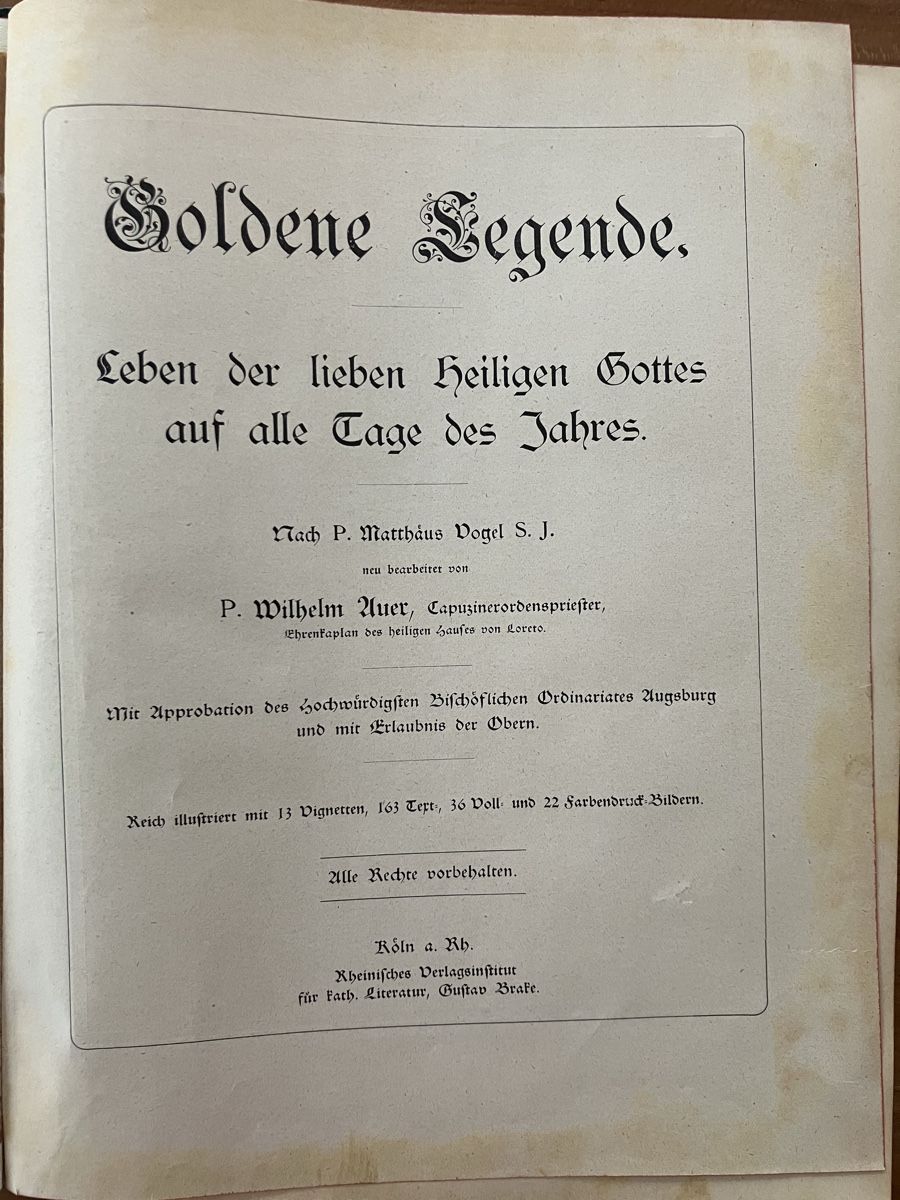 Libri: Goldene Legende – Usato da Kerns venduto da Barbara0137 1