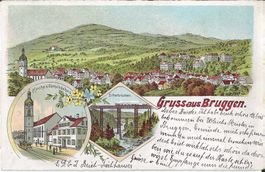 Karte Bruggen (Kirche u. Gemeindehaus 1899)