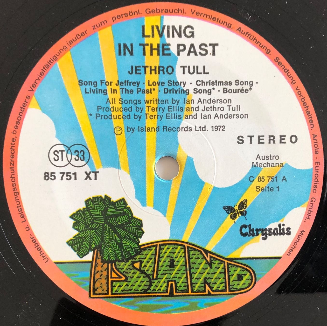 Vinyles: JETHRO TULL - LIVING IN THE PAST – D'occasion à Poliez-Pittet par Newtown-Records 2