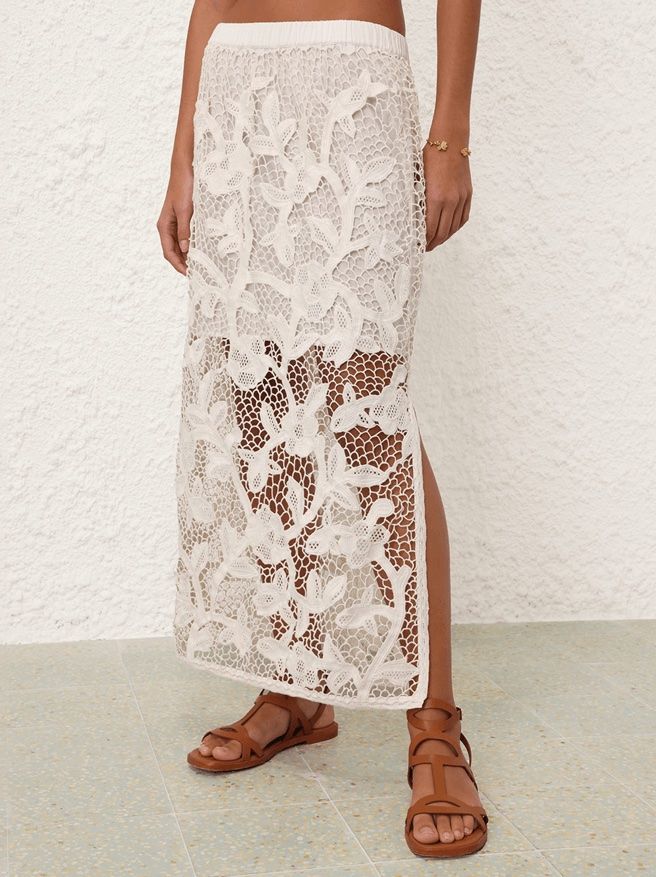 Zimmermann Gonne: Zimmermann  Crochet Midi Skirt – Usato da St.Josefen venduto da lop_lh8d 3