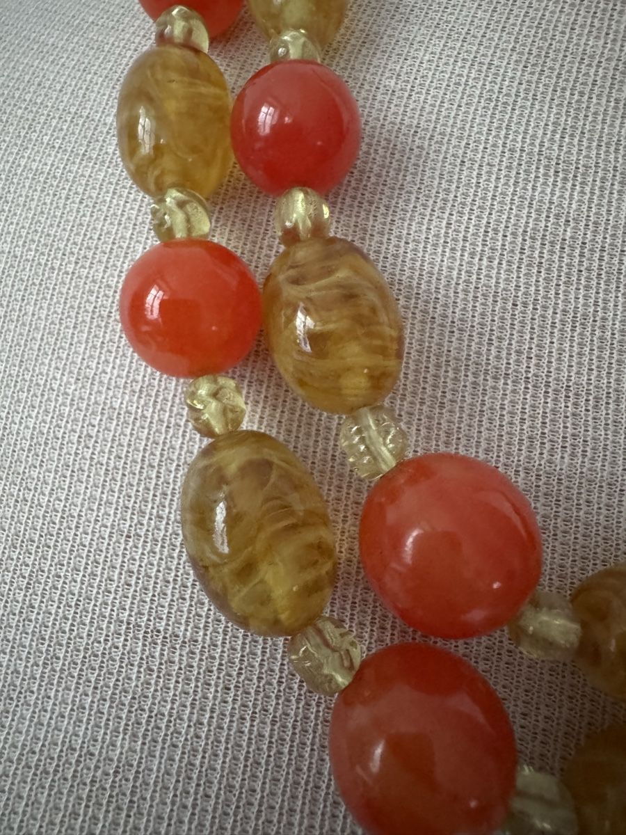 Catenine: Collier vintage double rang en verre – Usato da Morges venduto da sandy069 1