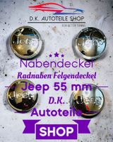 Jeep 55 mm Nabendeckel Radnaben Radkappen Felgendeckel Neu