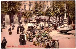 ZÖRICH - Bahnhofstrasse & Markt ca. 1905 (ZH)