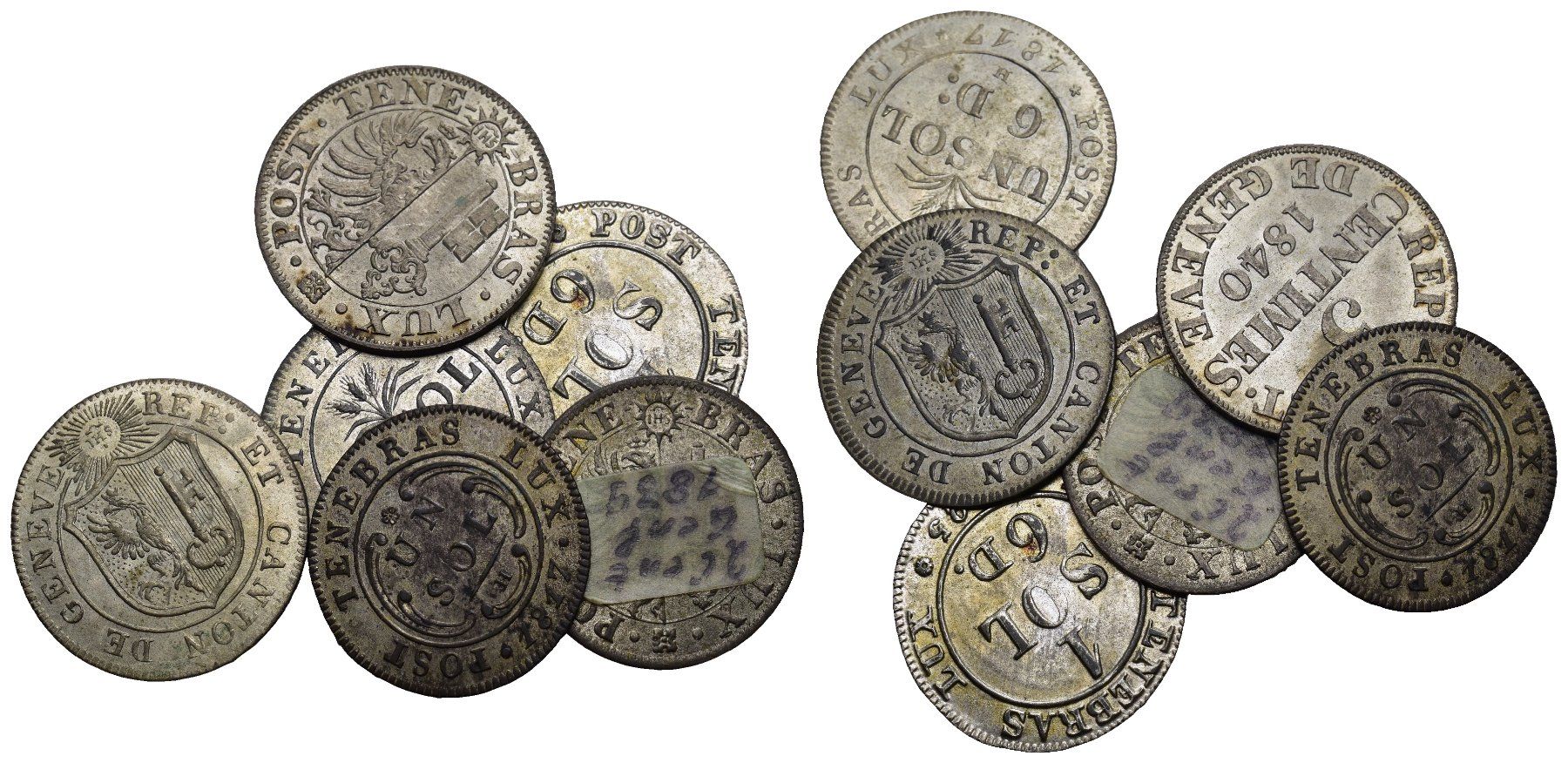 Toutes les monnaies: Genf Kantonalmünzen Lot – D'occasion à Bern par numismatictops