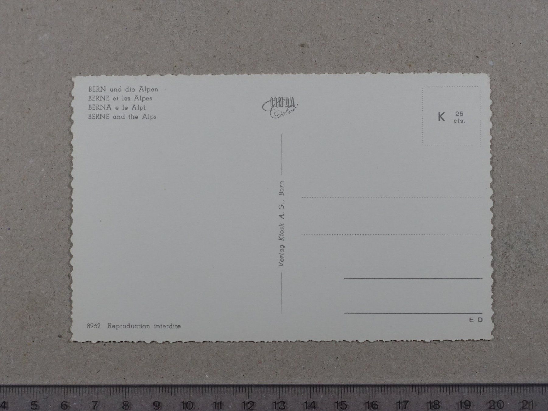 Cartoline postali: Bern und die Alpen – Usato da Lenzburg venduto da fh1 1