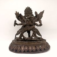 Antike Statue aus Bronze, Mahakala Vajrakilaya - Tantra