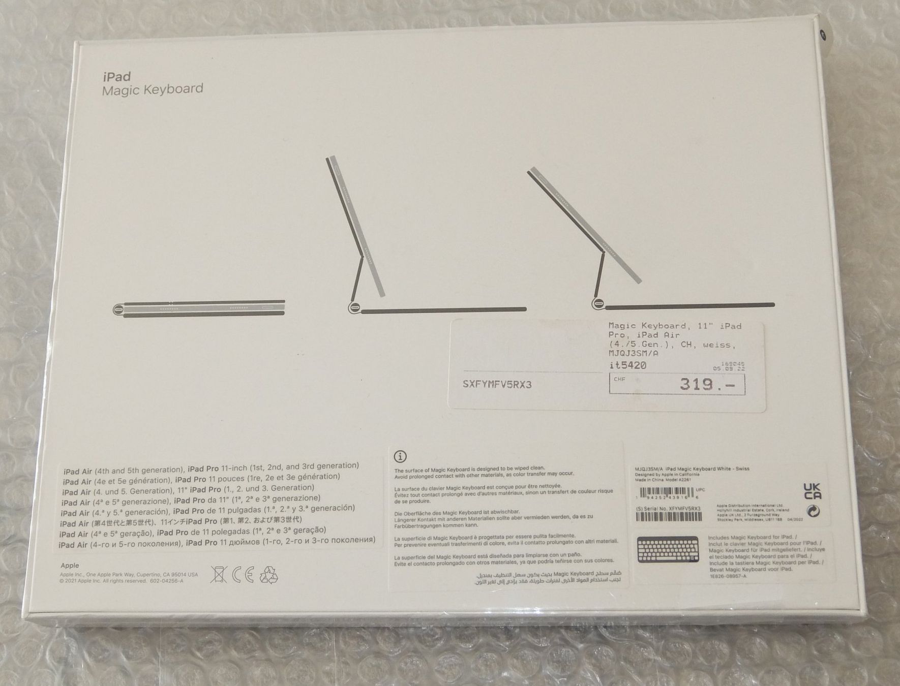 Apple Tastaturen: Apple Magic Keyboard model A2261 Weiss – Neu und originalverpackt aus Basel von Elektronik_Markt 1
