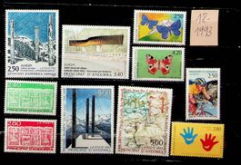 ANDORRE FRANCE TIMBRES NEUF** 1993. COTE 18.00 €  /T254