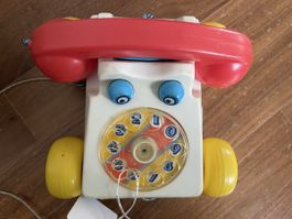Vintage Fisher Price Telefon Spielzeug zum Ziehen, Top!