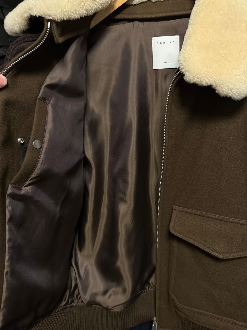 Sandro Giacche: Sandro Aviator Jacket Vest Shearling Wool and Cashmere SizeM – Nuovo e nell'imballaggio originale da Mont-sur-Lausanne venduto da jolieresale 8