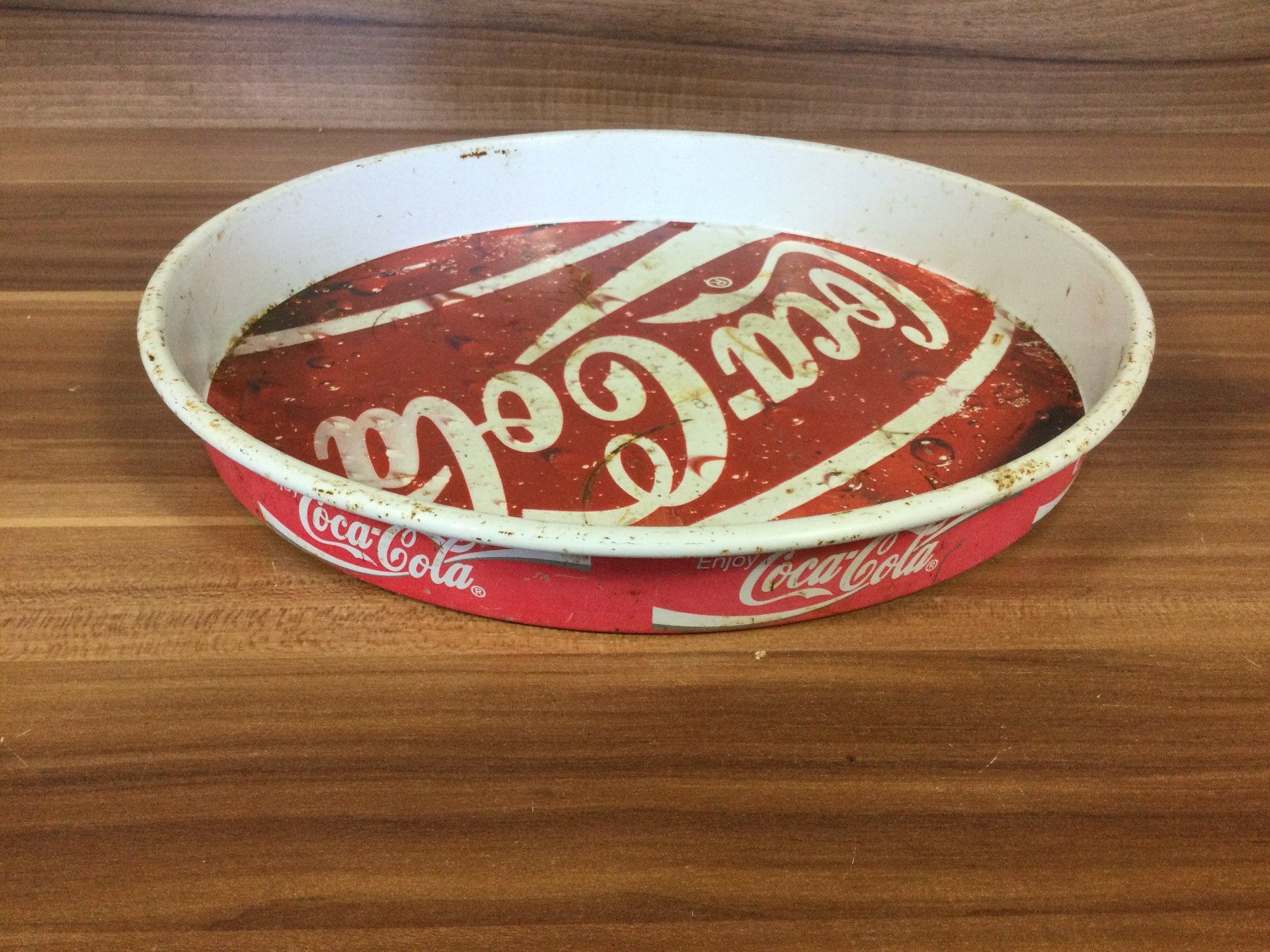 Coca-Cola Insegne: Altes gebrauchtes Coca -Cola Service Tablett – Usato da Wangen SZ venduto da kuriosum12 3