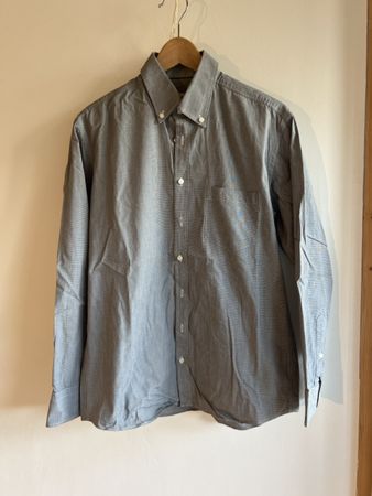 Yves Gerard Hemd, Gr. 40, Grau/Weiss 