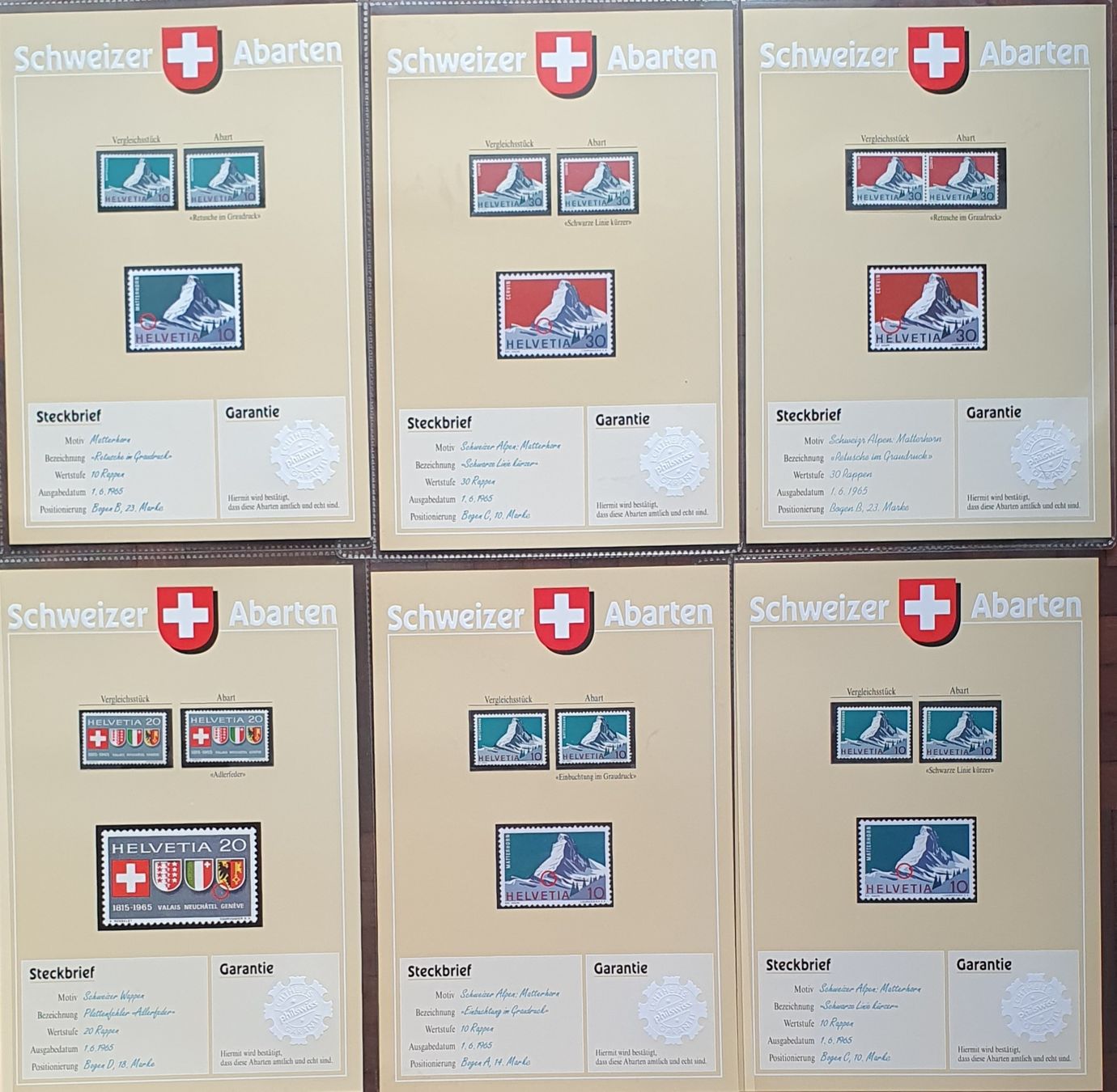 Tutti i francobolli: schöne Sammlung Abarten Schweiz mit über 50 Abarten – Usato da Kreuzlingen venduto da Rschweiz1 7
