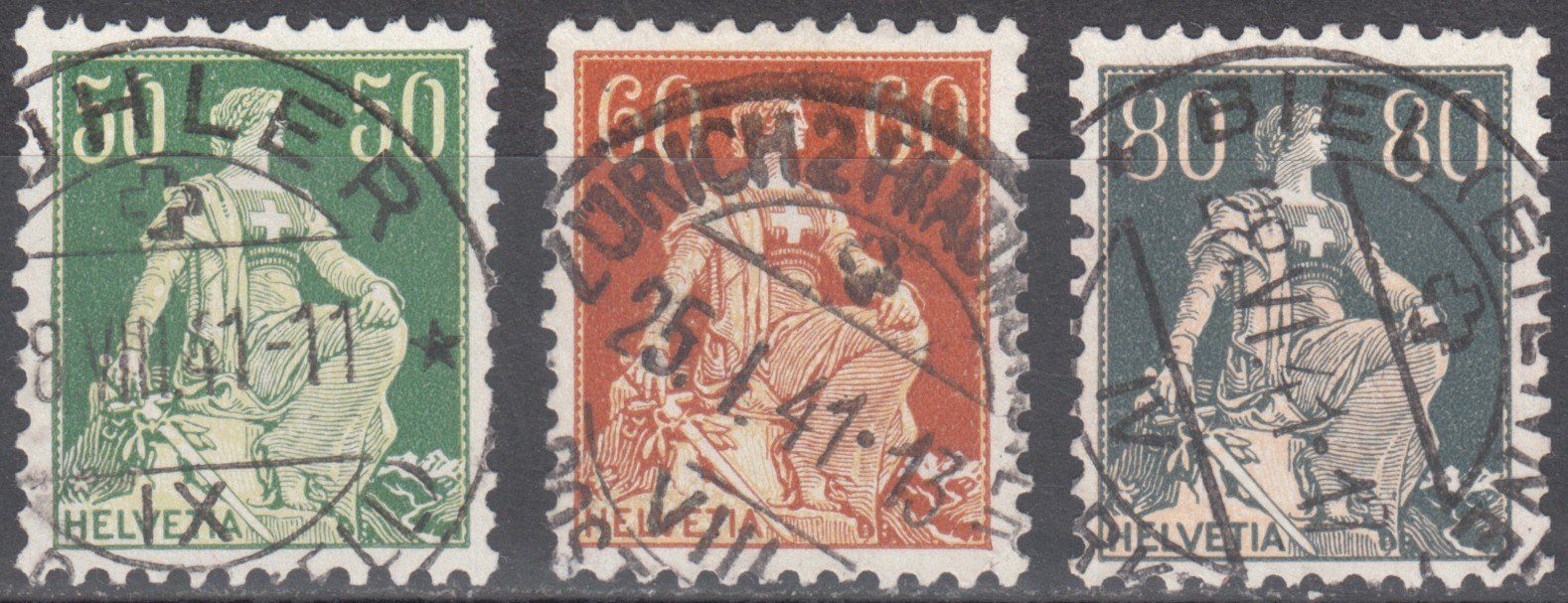 Tutti i francobolli: SBK 113y - 141y mit Vollstempel – Usato da Bürglen TG venduto da StampGraf
