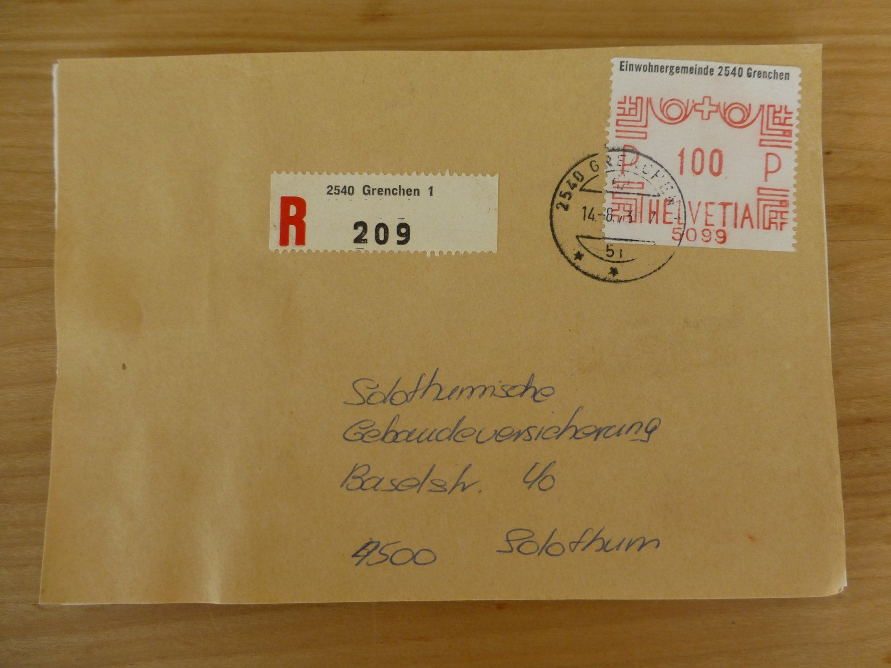 Foto & Immagini: Grenchen, Werbemarke der Gemeinde Grenchen 1973 – Usato da Bettlach venduto da 1saurer