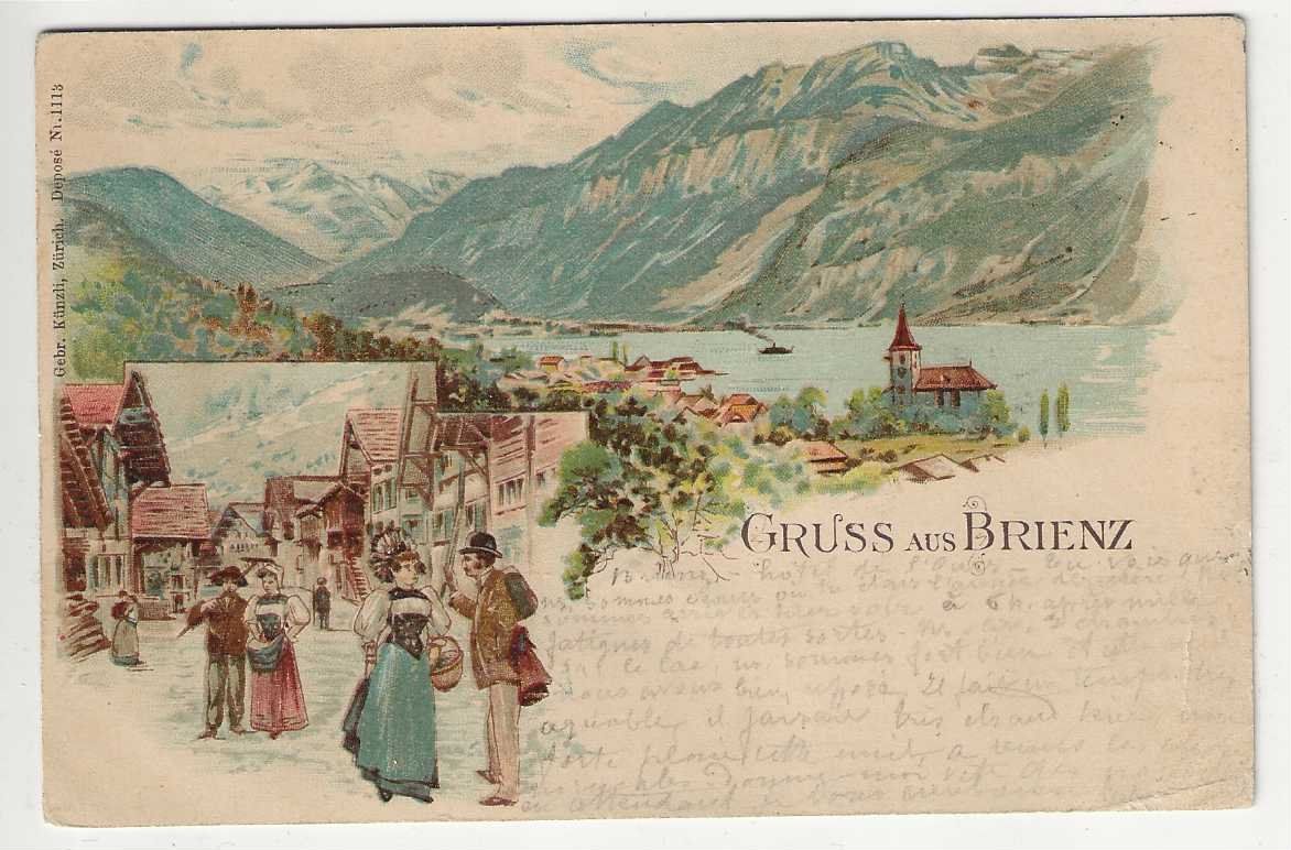 Cartoline postali: Brienz, Litho, 1903 – Usato da Spiez venduto da Niesen20