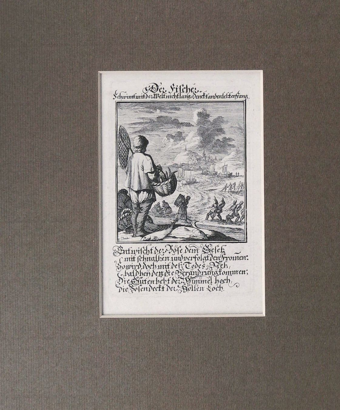 Incisioni: Fischer Kupferstich von Weigel 1698 – Usato da Rafz venduto da Helvet32