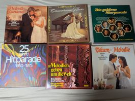 Konvolut 6x Vinyl LP Boxen: Hitparade, Melodien der Welt