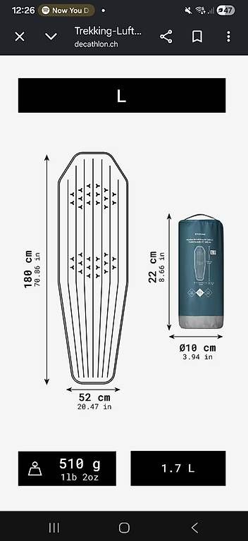 Tapis de sol: Isomatte Biwak/Camping – D'occasion à Herisau par RaffiHausi 2