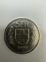 Schweizer 5 Franken Münze 1966 Silber 12,5 Gramm Kursmünze