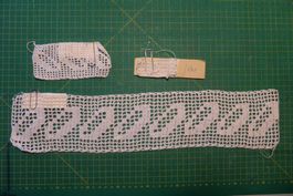 Häkelspitzen weiss - 3 Teile unfertig