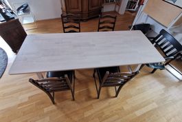 Esstisch Holz hell L 180cm B 80cm H 75cm