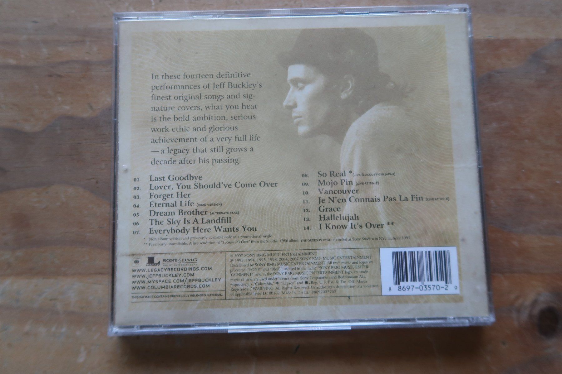CD: JEFF BUCKLEY - SO REAL: SONGS FROM - CD – Usato da Basel venduto da Patiscat 1