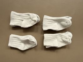 Organic Cotton Carters Baby Socks, Newborn 4 pairs, white