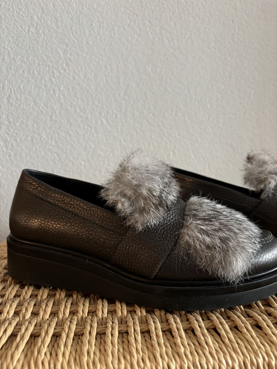 Scarpe da donna: Loafers mit Kaninchenfell – Usato da steffisburg venduto da seva69 1