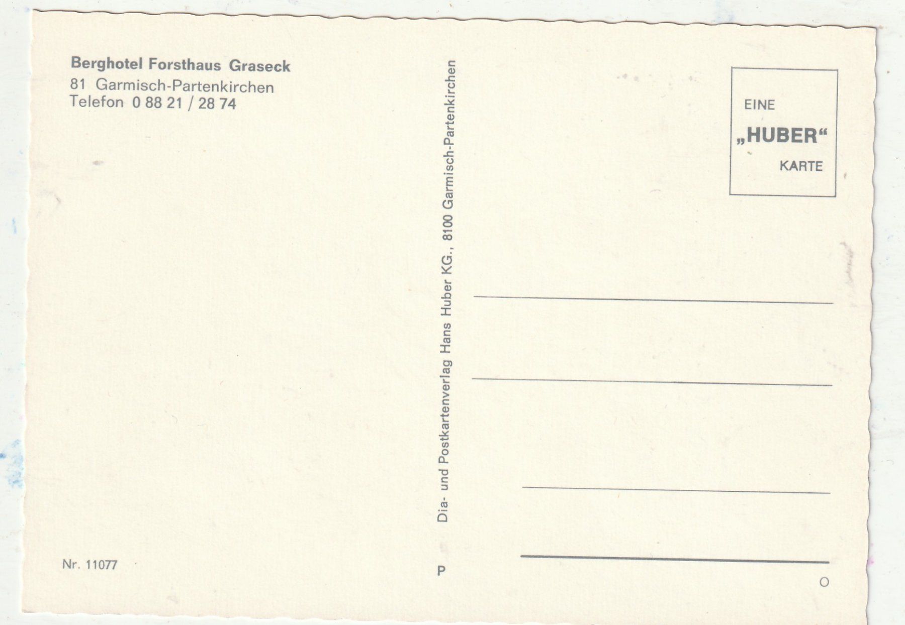Cartoline postali: Forsthau  Grasek bei Garmisch – Usato da Lumbrein venduto da made02 1