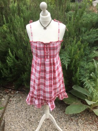 Robe à carreaux rouge/rose/blanc SPOT, taille 38, NEUF