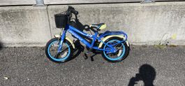 Bicicletta bimbo 14 pollici azzurra con cestino, usata!