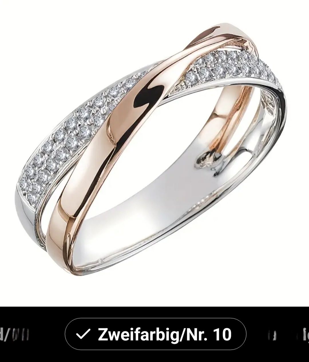 Anelli: gekreuzter Ring  Gr.10  NEU ! – Nuovo e nell'imballaggio originale da Rickenbach b. Wil venduto da cornetta 1