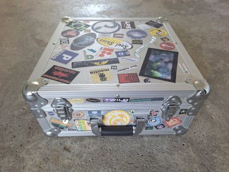 DJ CD-Koffer ALU robust vintage Sticker aus den 90er