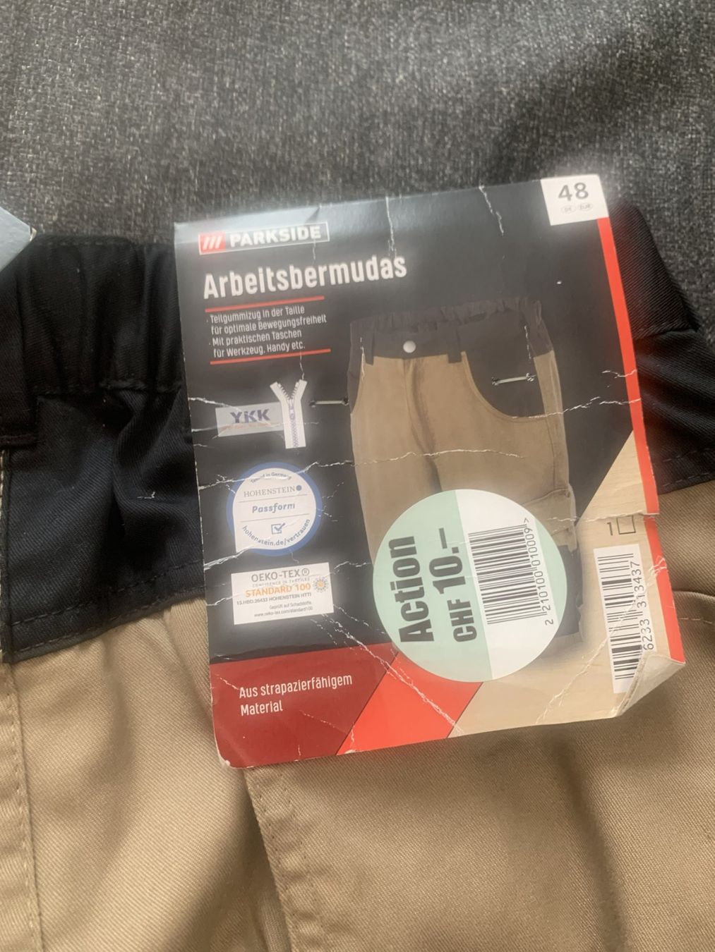 Pantaloni: Parkside Arbeitsbermudas Gr. 48 Beige/Schwarz – Usato da Reinach BL venduto da jessihome 4