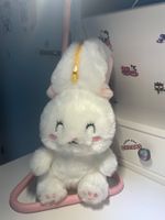 Plüschtier Hase mit Karotte weiss orange gebraucht