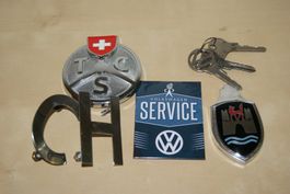 Haubenemblem  VW für alte VW Wolfsburg Käfer …PLUS…