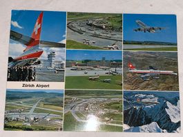 Ansichtskarte Flughafen Zürich Swissair gebraucht