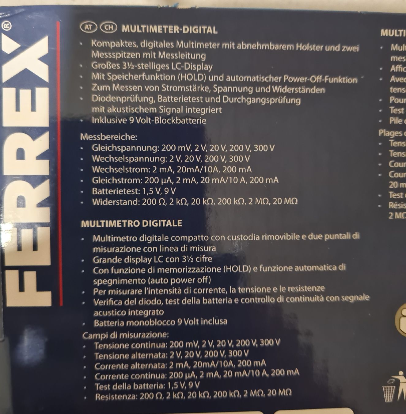 Ferrex Misurare: Ferrex digital Multimeter in OVP – Nuovo e nell'imballaggio originale da Horw venduto da Arta20000 7