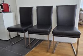 6er Set Lederstühle - Echtleder - Marke Musterring