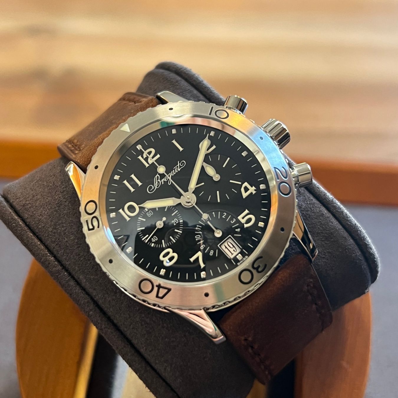 Breguet Orologi: Breguet Type XX Transatlantic Automatic Date 3820 – Usato da Carouge GE venduto da Watchaser 7