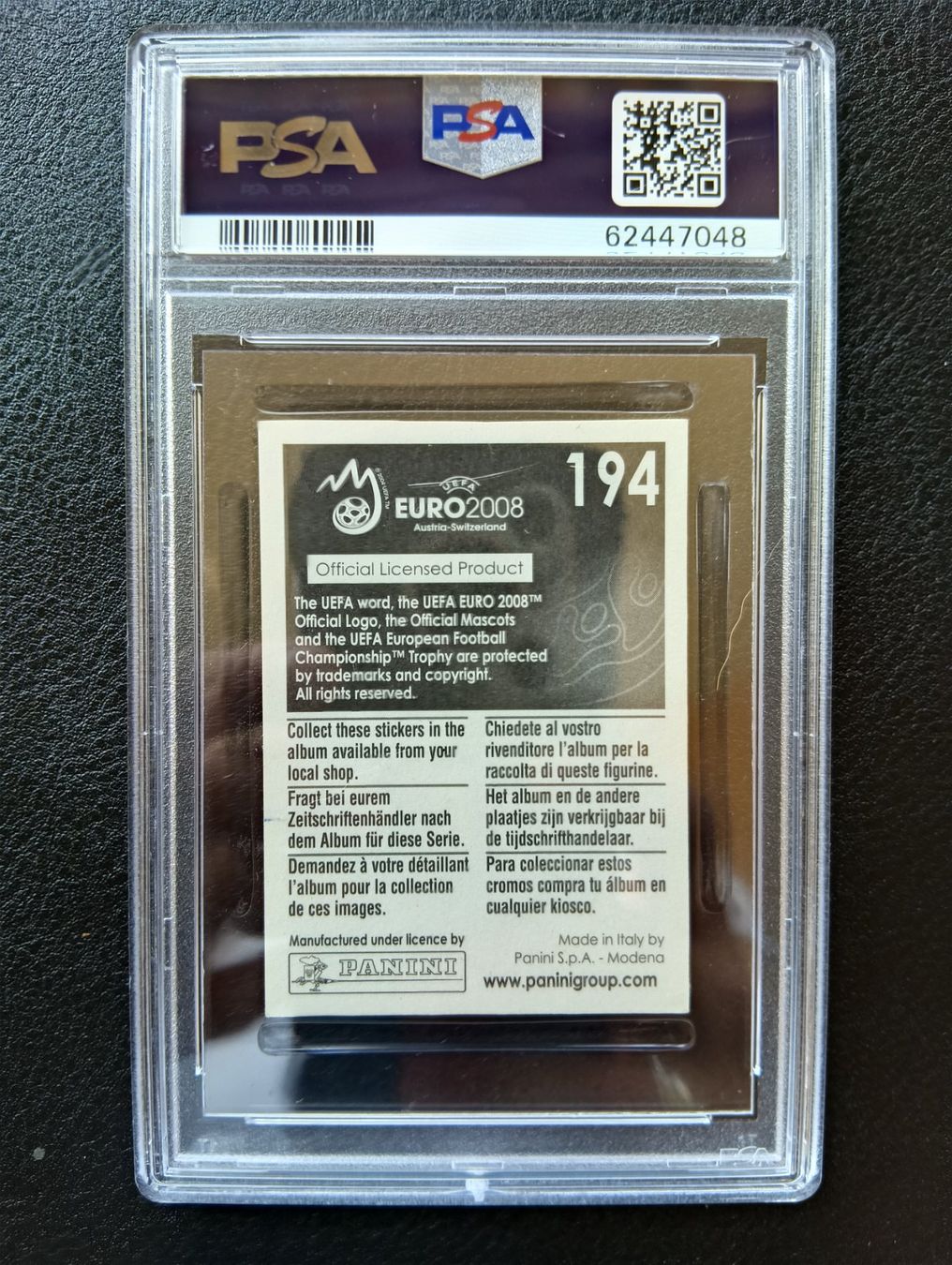 Panini Carte collezionabili: 2008 Panini Uefa Luka Modric PSA 7 #194 – Usato da Steinen venduto da antikesundseltenes 1
