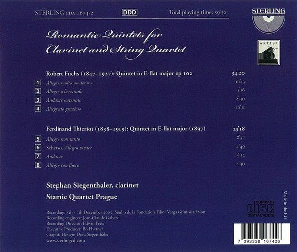 CD: Stephan Siegenthaler & the Stamic Quartet - Fuchs & Thieriot – Usato da Unterbäch venduto da vuqsa 1