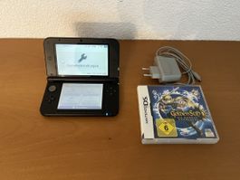 Nintendo 3DS XL Konsole schwarz mit Spiel Gebrauchsspuren
