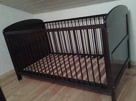 Lit bébé évolutif 70x140 (comme neuf) noir