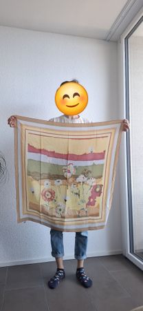 Seidentuch/ Schal Blumenmuster