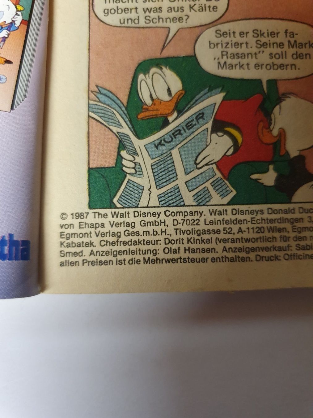 Fumetti: Donald Duck Nr. 374 / Disney 1987 – Usato da Oberdorf BL venduto da BaldenEagle 1