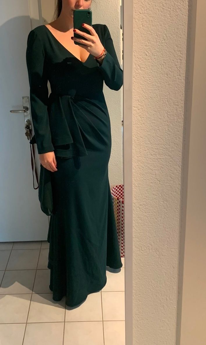 Vestiti: Badgley Mischka Abendkleid Dunkelgrün – Usato da Zürich venduto da Jtlb 2